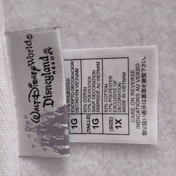 Walt Disney World Disneyland Resort 1X 2010 Word Print Full Zip Embroider Hoodie - Picture 3 of 15